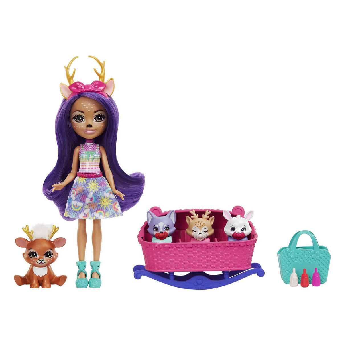 Mattel Enchantimals Baby Best Friends Pop Danessa Deer and Sprint