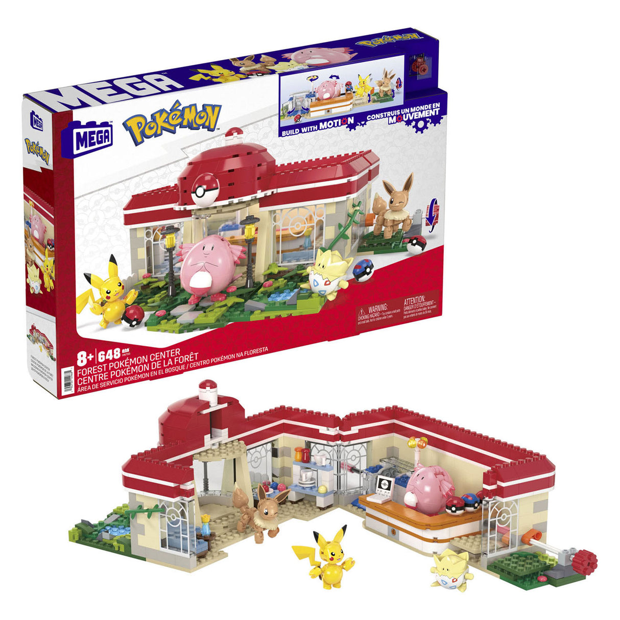 Mattel mega construx pokémon bouwset pokémoncentrum in het bos