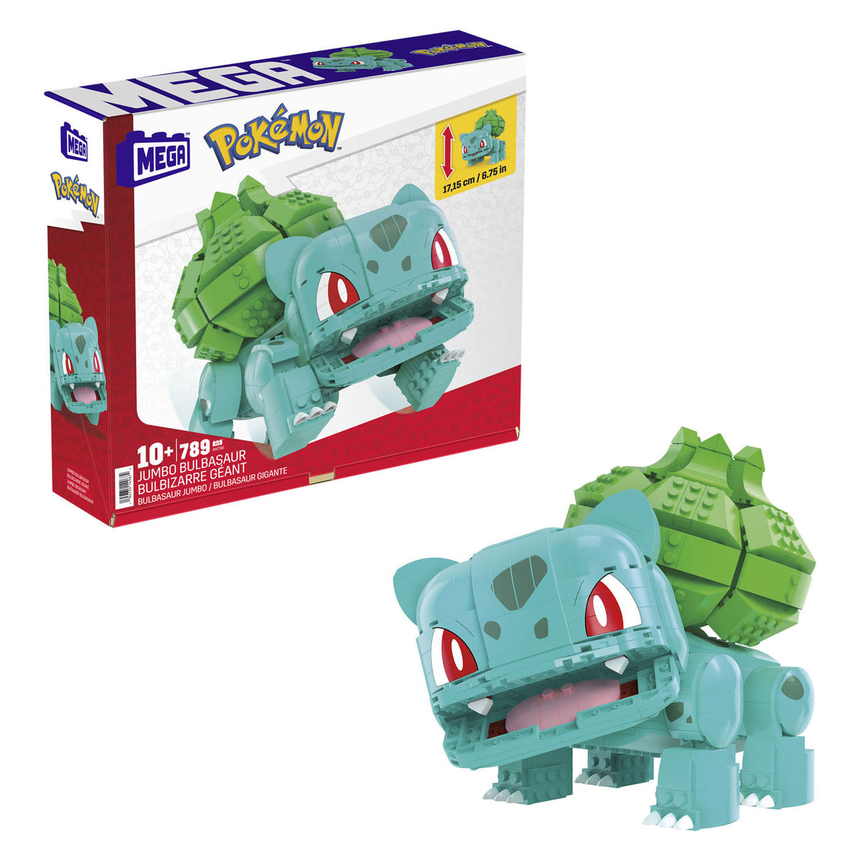Mattel Mega Constux Pokémon Construction Set Jumbo Bulbasaur