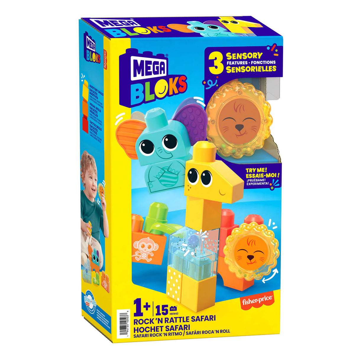 Mega bloks rock n rattle bouwset. 15dlg.