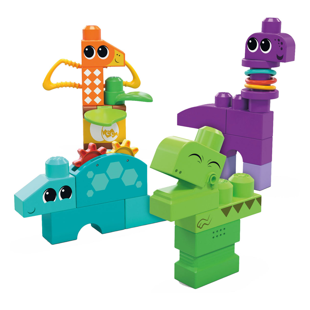 Mega Bloks Squeak N Chomps Set Construction Set, 24dlg.