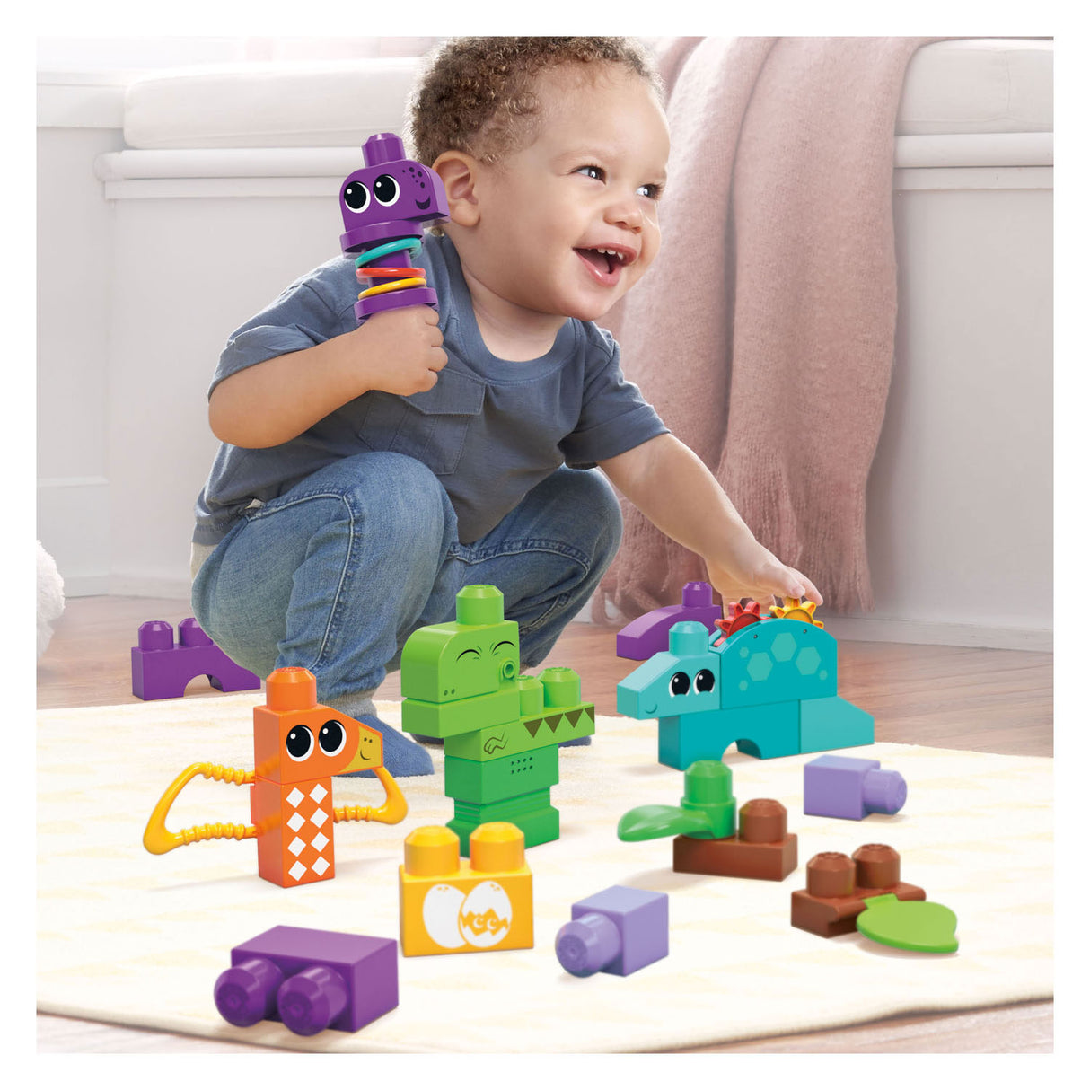 Mega Bloks Squeak N Chomps Set Construction Set, 24dlg.