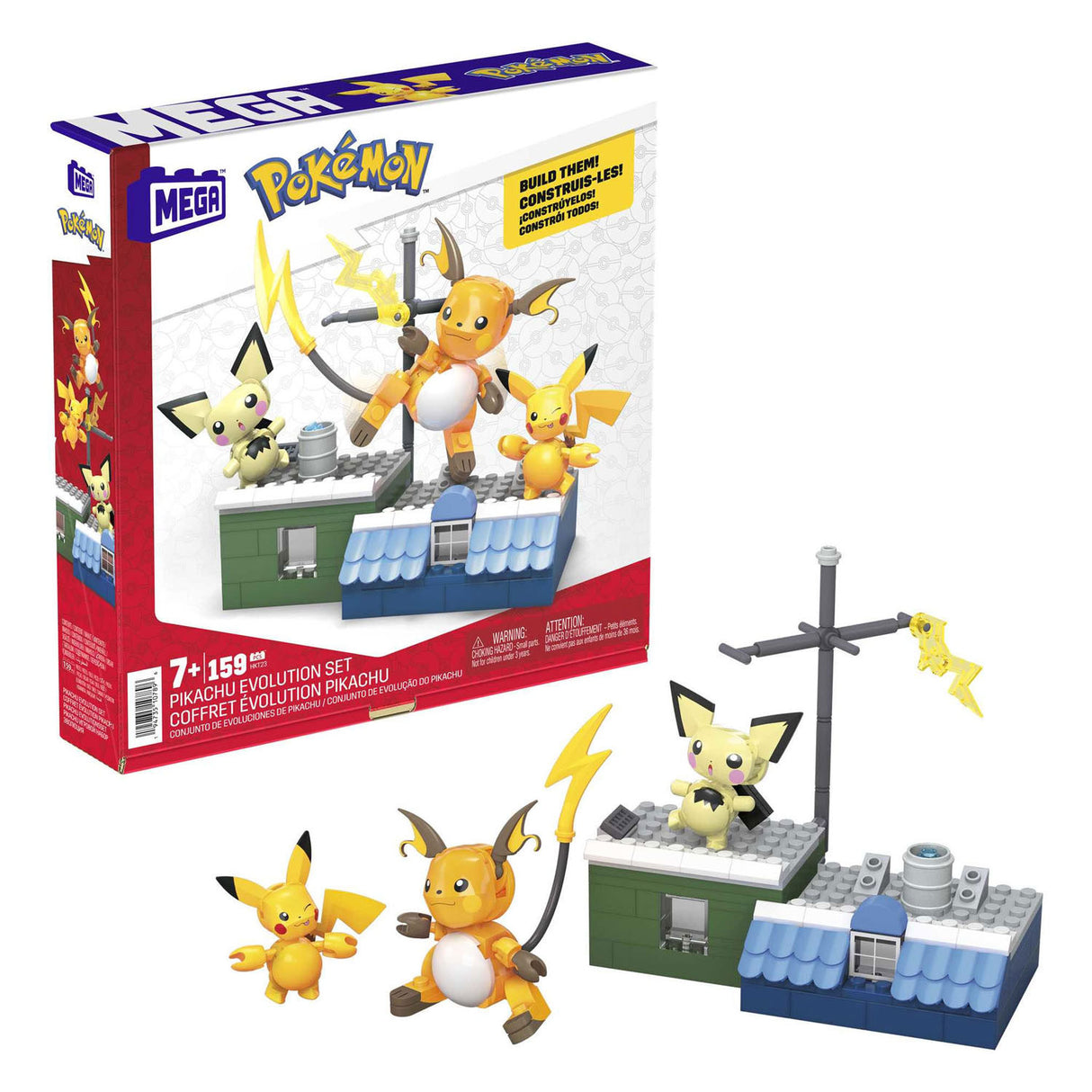 Mattel Mega Conspuux Bouwset Pikachu Evolution