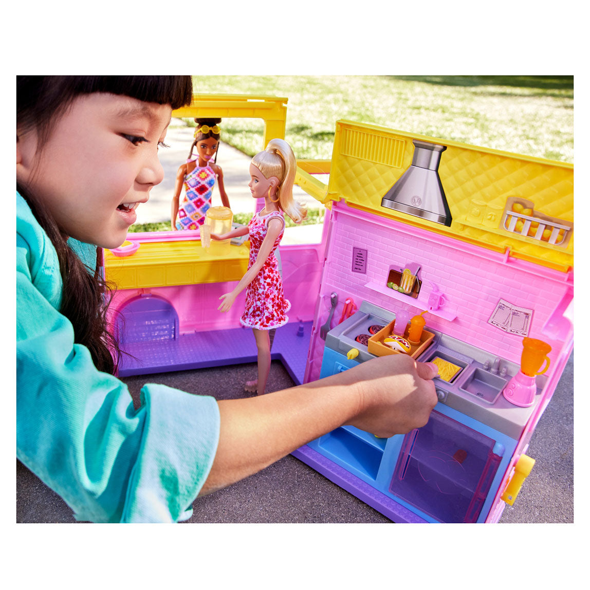 Mattel lemonade truck with doll