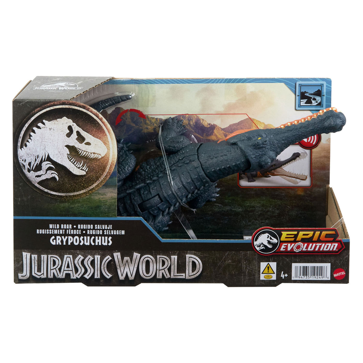 Mattel Jurassic World Ruggy Gyropsuchus Dinosaur Figura da gioco