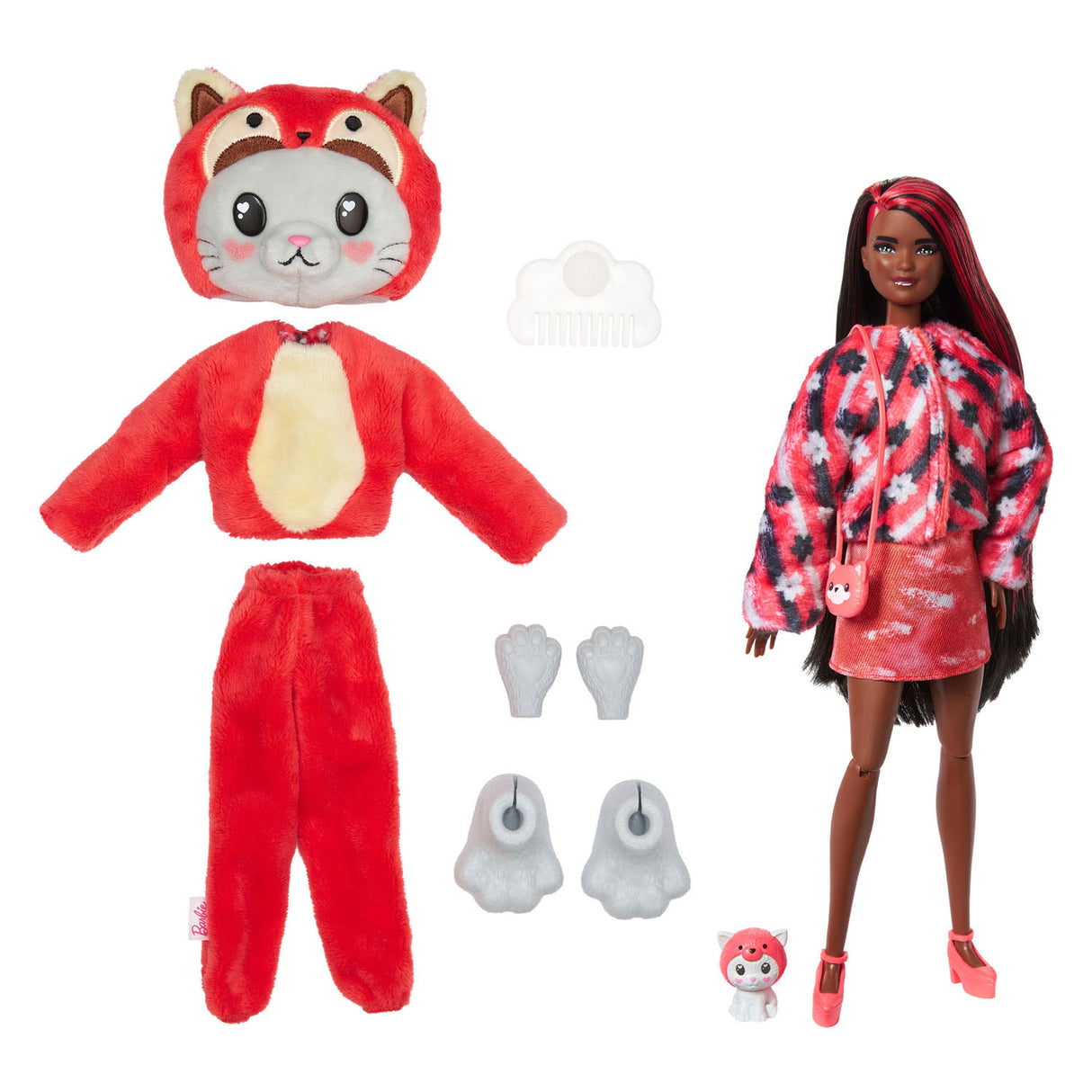 Mattel cutie reveal modepop red panda