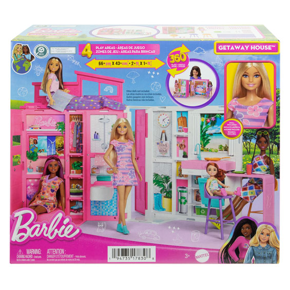 Mattel Holiday Home With Fashion Doll Play Set