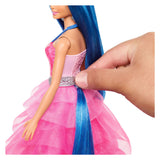 Mattel Einhornpuppe mit blauem Haar, rosa Kleid und Alicorn