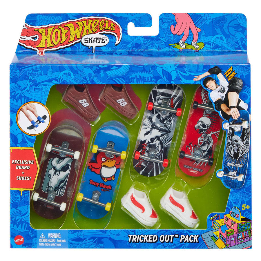 Hot Wheels Fingers Kateboard Multipack, 6dlg.