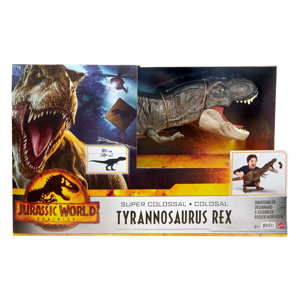 Mattel Jurassic World Dominion Super Colossal T-Rex Dinosaurus hrající postavu