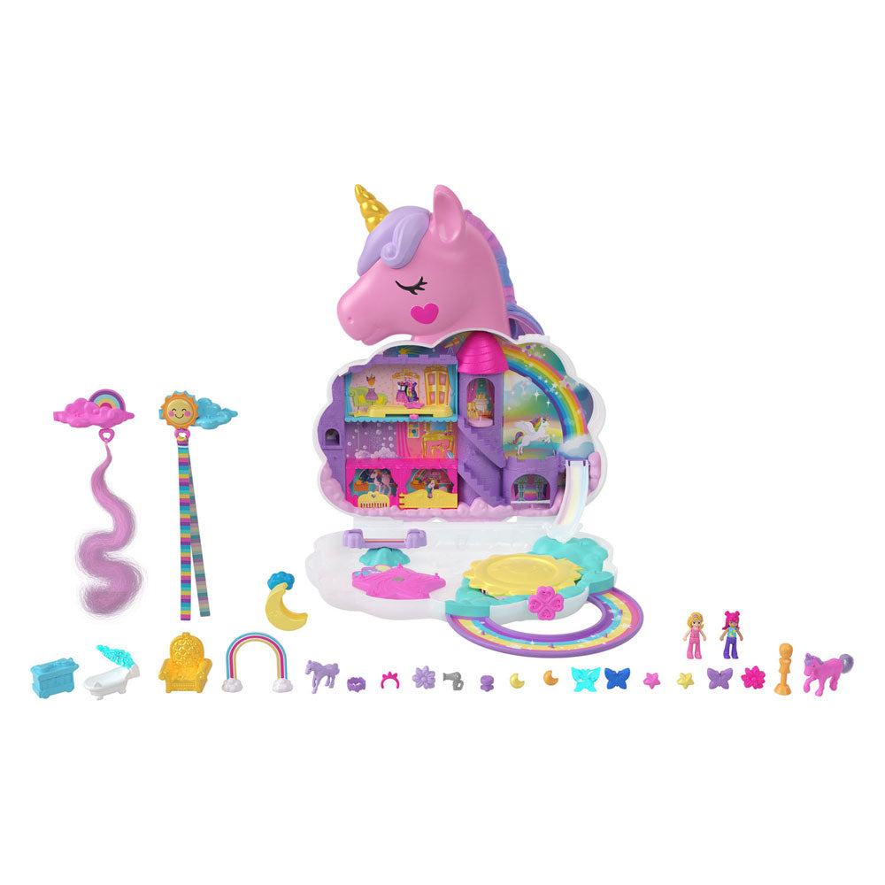 Mattel Polly Pocket Salon des Regenboog Unicorn Play Set