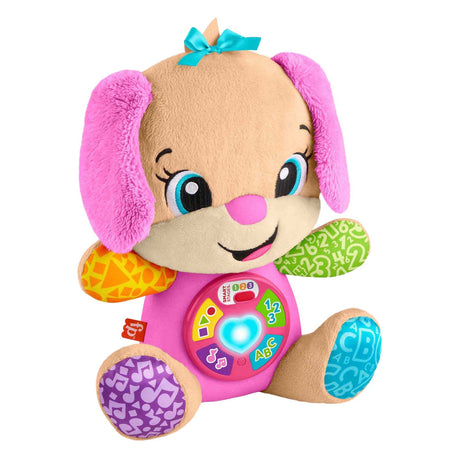 Lernspaßiges, mitwachsendes Schwesterspielzeug von Fisher-Price – rosa musikalisches Kuscheltier