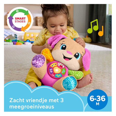 Lernspaßiges, mitwachsendes Schwesterspielzeug von Fisher-Price – rosa musikalisches Kuscheltier