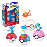 Mattel mega construx pokémon bouwset - magikarp, shellder en quaxly