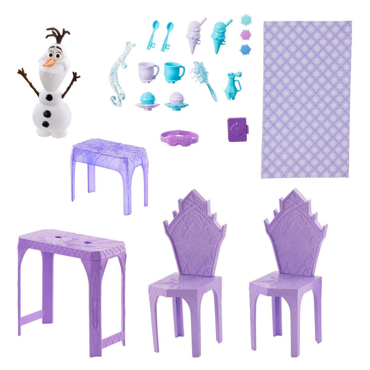 Mattel Disney Frozen Elsas Eispalast – 5 Spielbereiche mit Rutsche, Balkon und Olaf – 75 cm