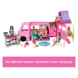 Barbie Dream Camper – Spielset mit Dachzelt, Grill und mehr als 60 Zubehörteilen
