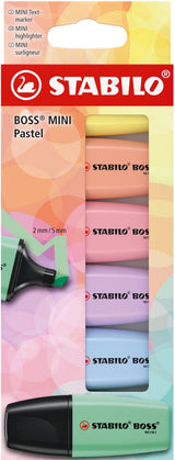 Stabilo boss mini pastel markeerstiften - 6dlg.