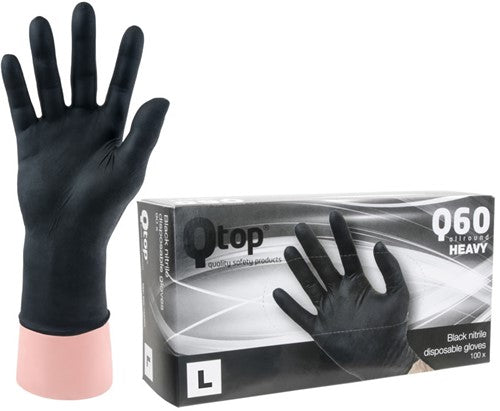 Qtcychectech Q60 Top Allround Heavy Nitril Gloves Dispenser Størrelse m pr. 100 stykker