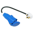 Adapterkabel englischer Stecker auf CEE-Kontrastecker