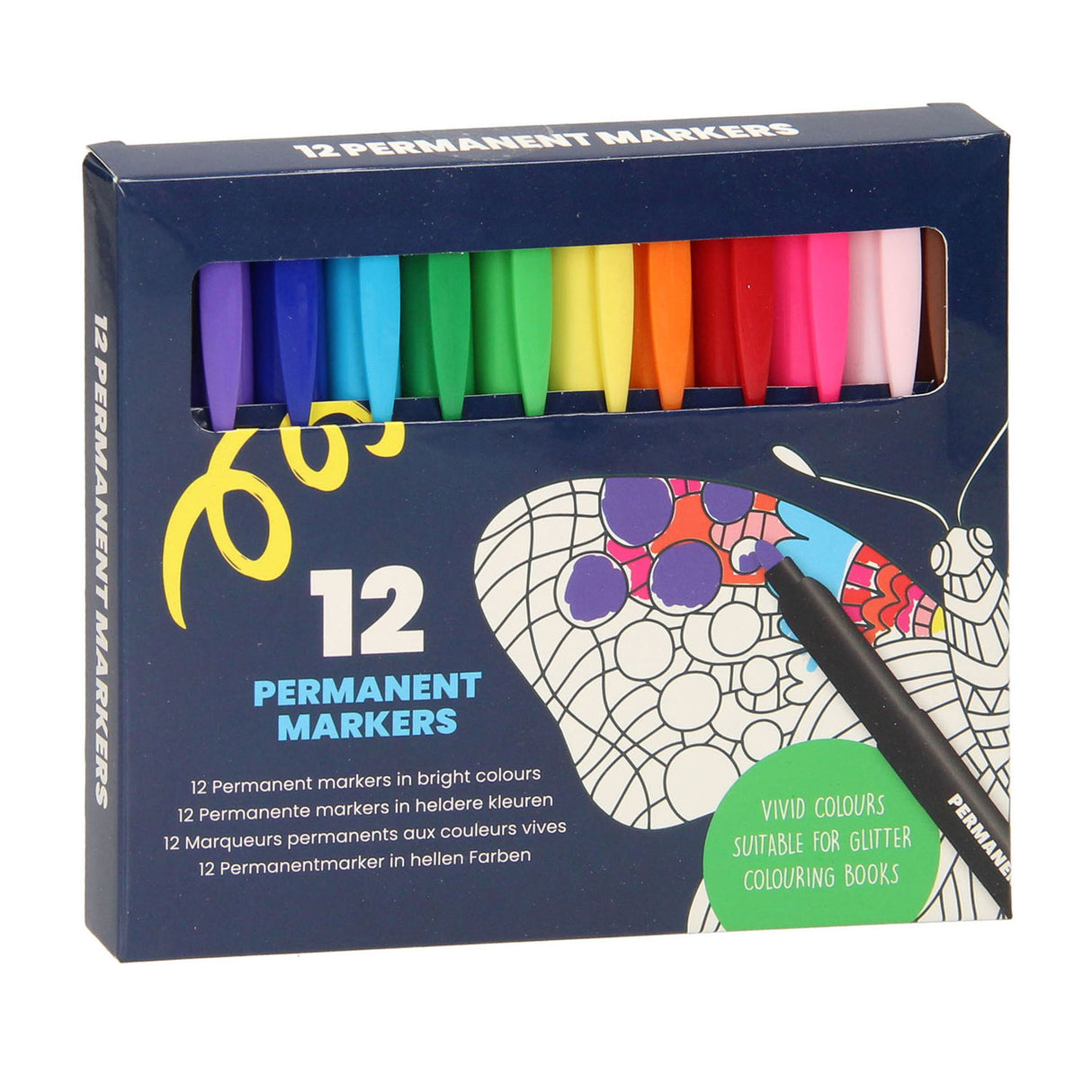 Permanentmarker farbig, 12 Stk.