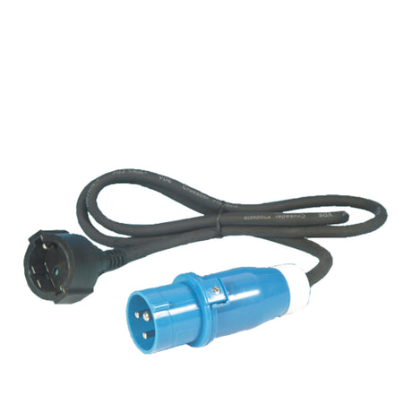 Adapterkabel 1,5 Meter 3x 2,5mm² mit CEE-Stecker und Schuko-Buchse - verpackt