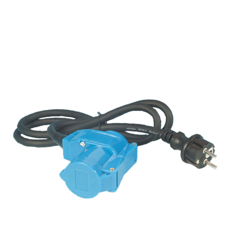 Adapterkabel 1,5 Meter 3x 2,5mm² mit Schuko-Stecker und Winkelkupplung