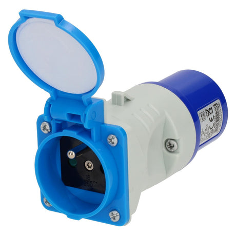 Adapter CEE-Stecker und französische Steckdose mit Erdungsstift