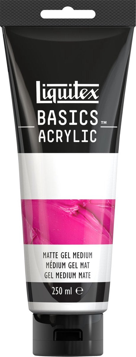 Liquitex 8870311 Basics Matte Gel Medium 250 ml Tube – mattes Acrylgel Medium, modellierend mischbar