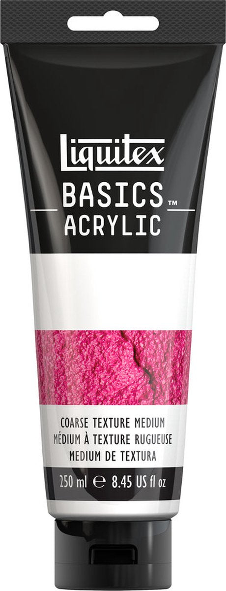 Liquitex Basics grobe Textur Medium 250 ml Tube – Acrylgel für strukturierte 3D-Effekte – grobes Texturgel