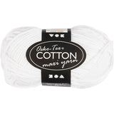 Creativ Company Cotton Garen, Weiß, 50gr, 170 m