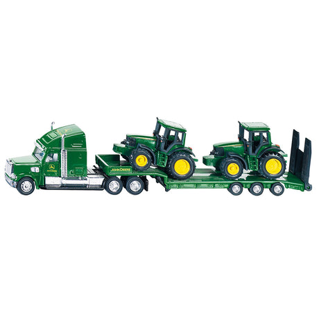 Siku 1837 Tieflader mit John Deere Traktoren