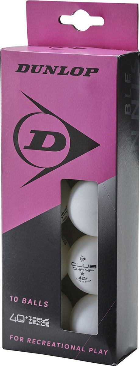 Dunlop - Tischtennisnetz - 40+ 10 Ball Polybeutel