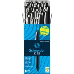Schneider Schreibgeräte Schneider Kugelschreiber - K15 - Schwarz - M - 50 Stück - S-3081-50