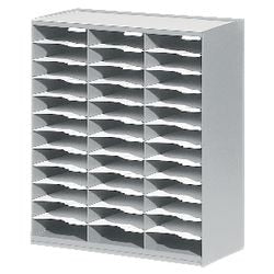 Sorteerstation evolution paperflow 36-vaks polystyreen stapelbaar grijs