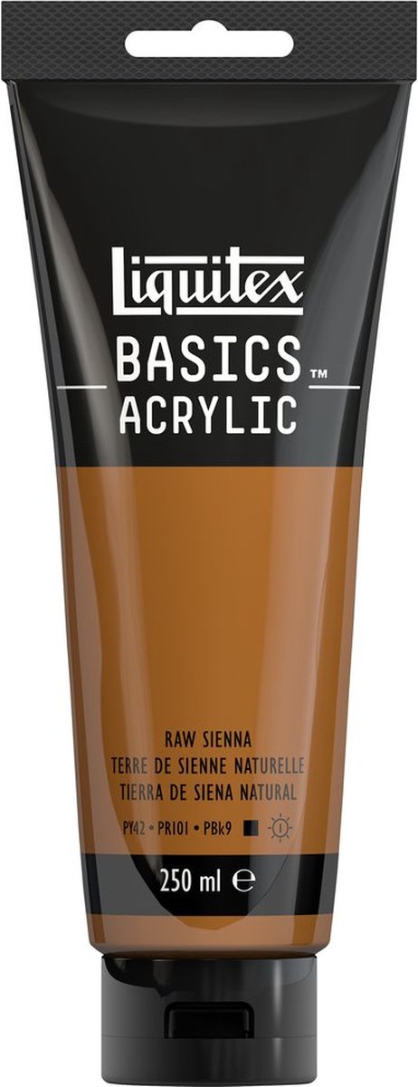 Liquitex 88700227 basics acrylverf raw sienna – 250 ml | kunstenaars acrylverf | middelmatige viscositeit | lichtechte kleur voor schilderen canvas