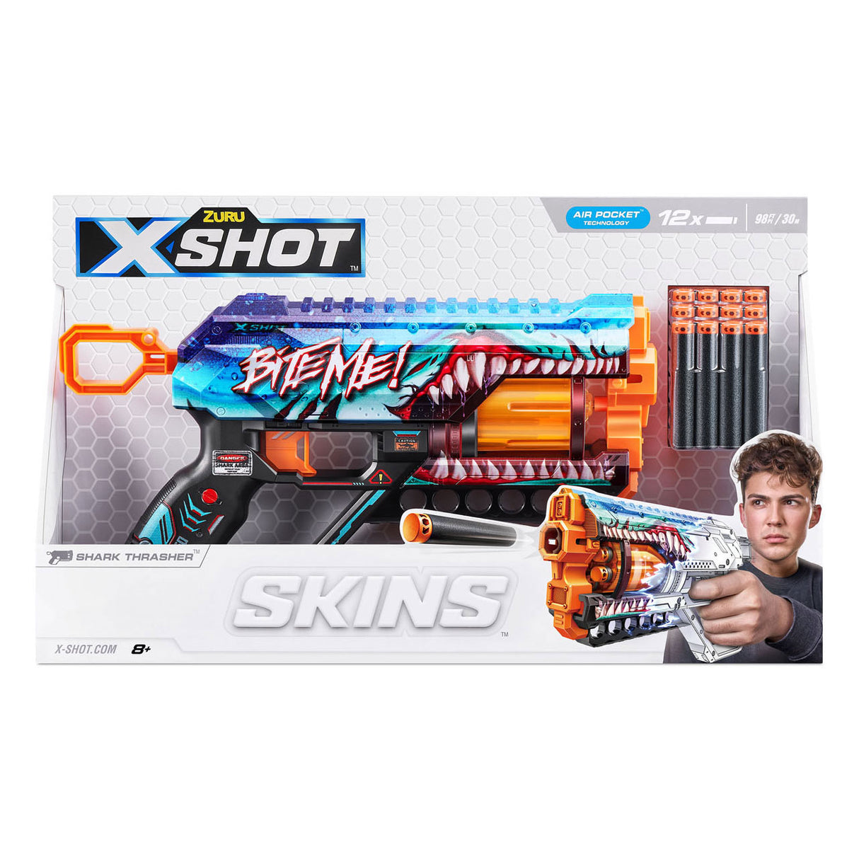 Zuru X-Shot Skins queja con 12 dardos