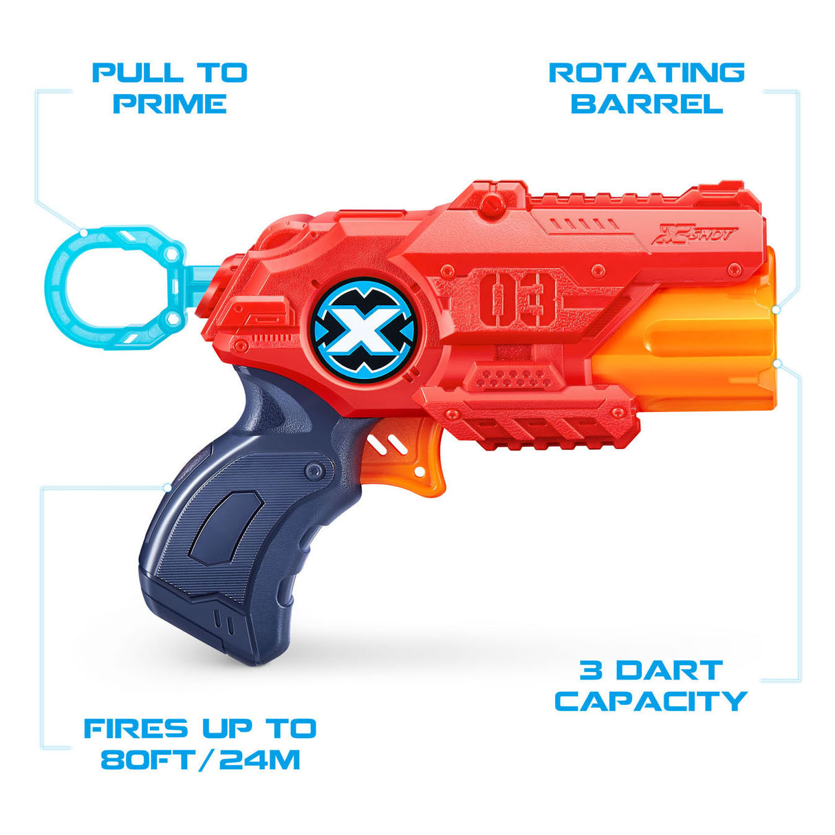 Zuru x-shot dart pistool met 8 pijlen