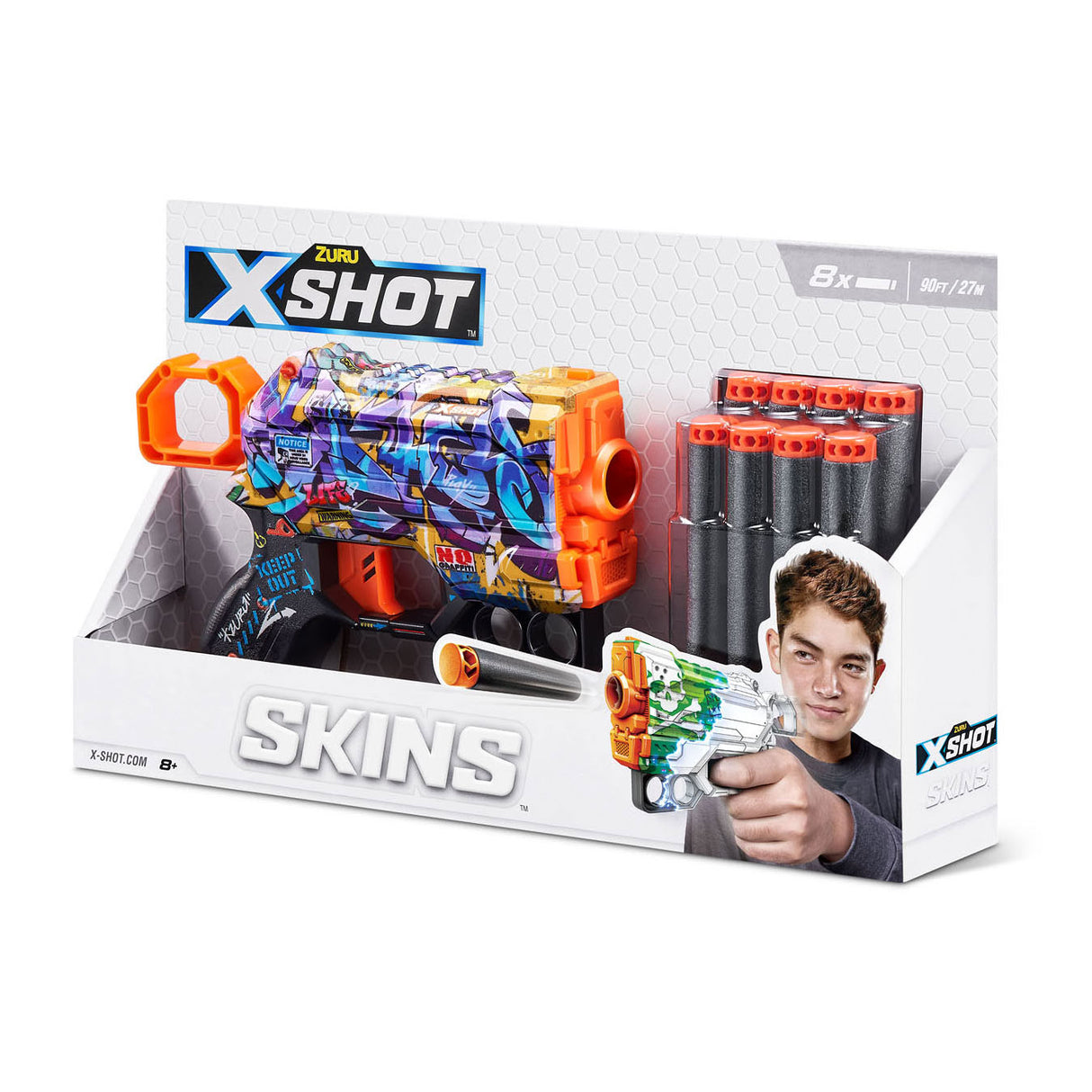 Zuru X-Shot Skins hot med 8 dart