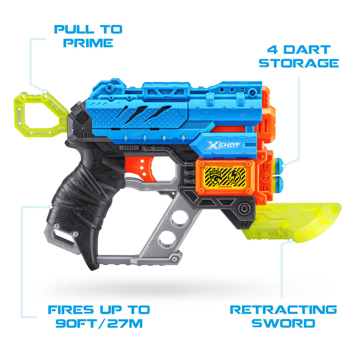 Zuru X-Shot Attack utdødd med 8 dart