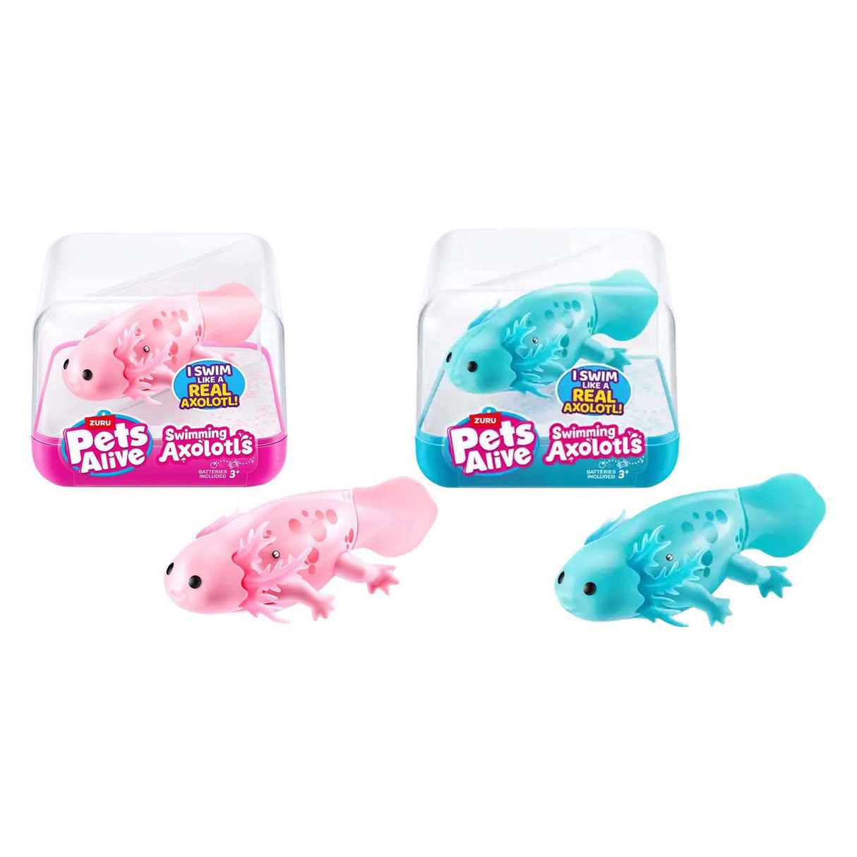 Zuru Haustiere lebendig schwimmender Axolotl sortiert | 12 Stück
