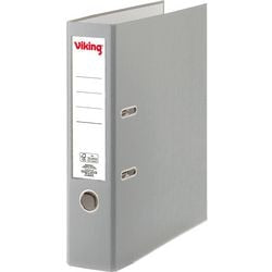 Ordner viking 4647267 a4 karton, pp (polypropeen) grijs staand 2-rings 1 stuk
