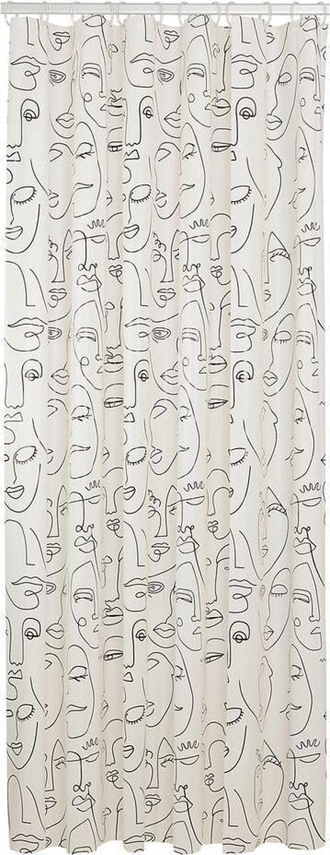 Sealskin mind - douchegordijn 180x200 cm - peva - zwart wit