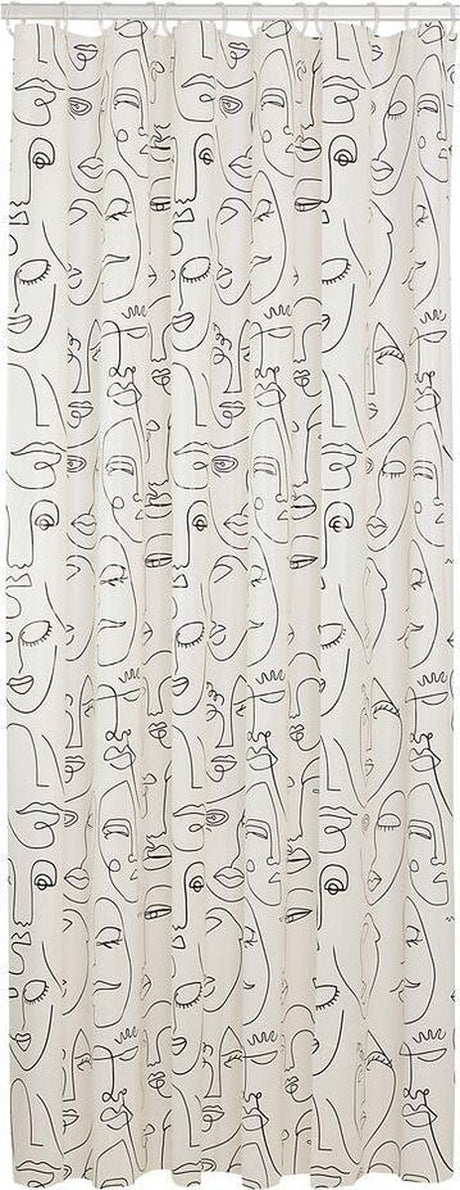 Sealskin mind - douchegordijn 180x200 cm - peva - zwart wit