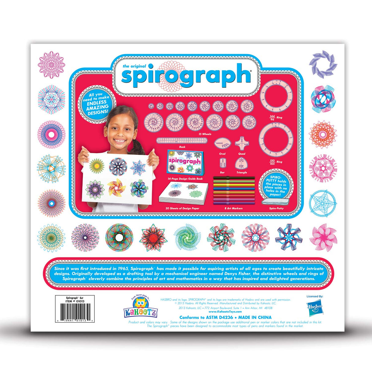 Spirographie -Spielset mit Markierungen