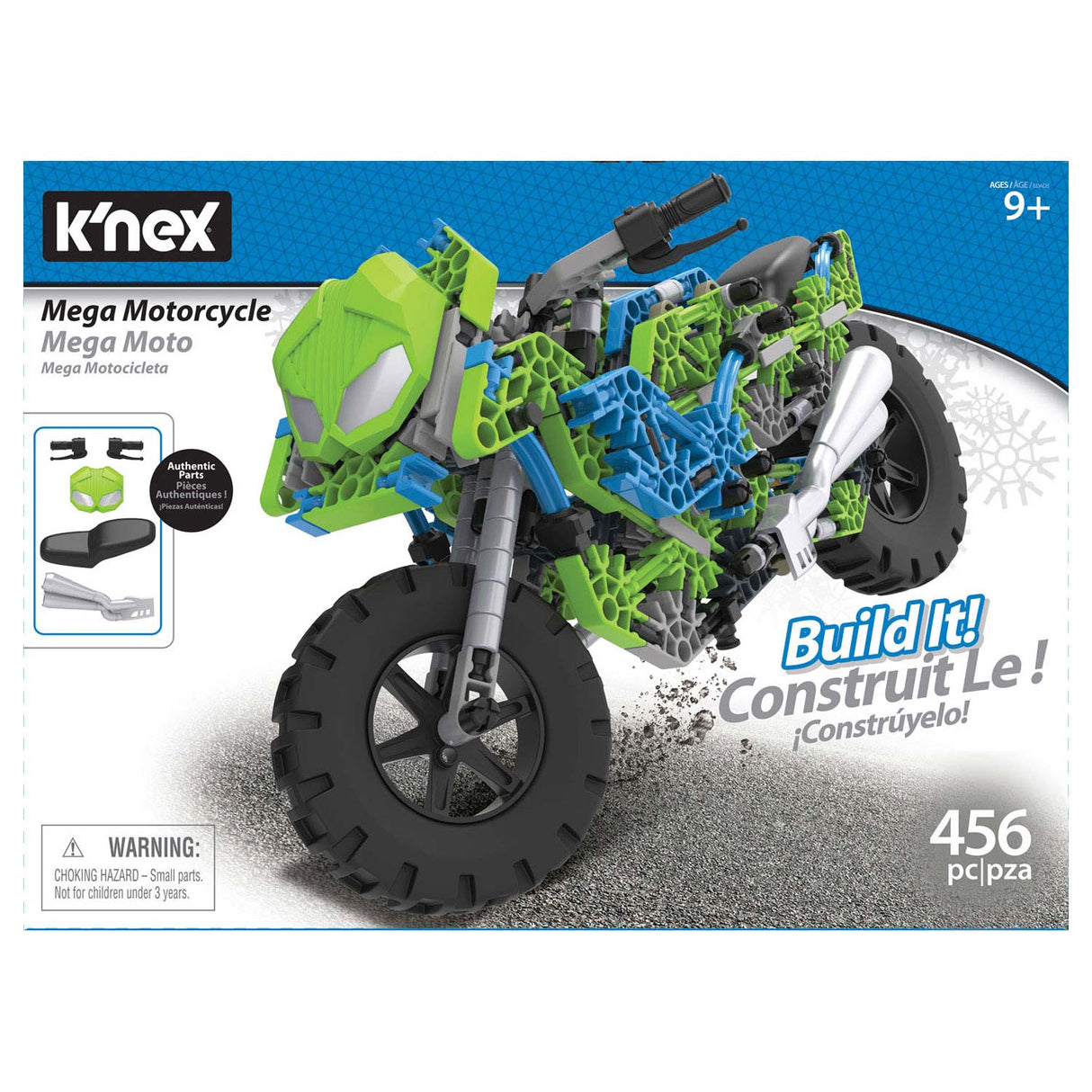 K'NEX BOUWSET MEGA MOTORCYCLE, 456DLG.