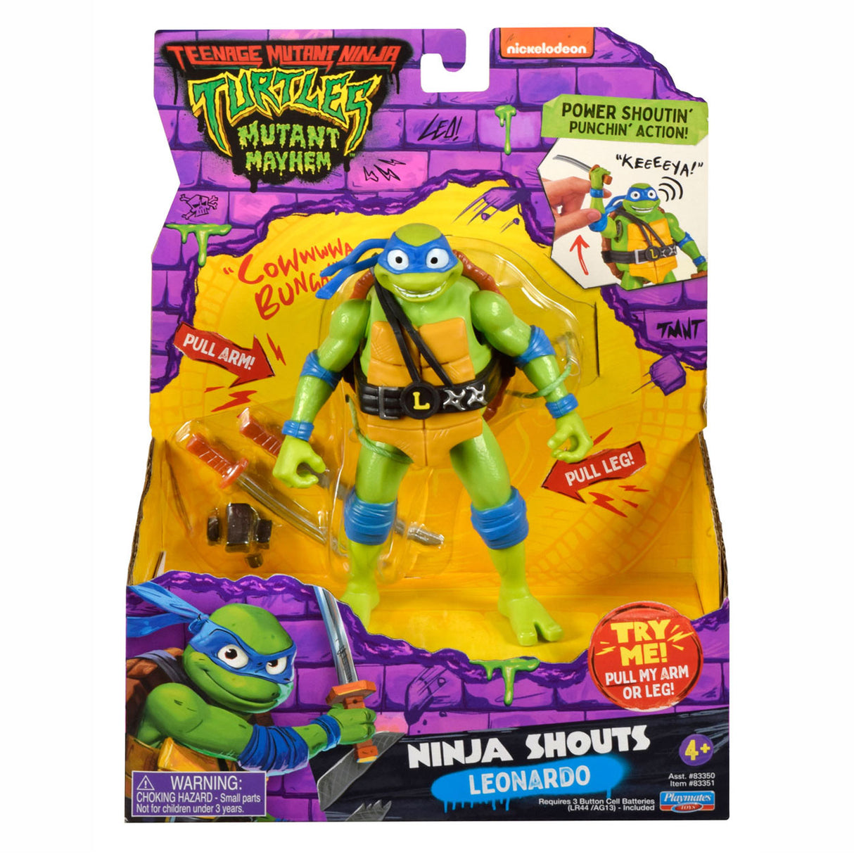 Boti najstniški mutant ninja želve ninja kriči Speel figura Leonardo