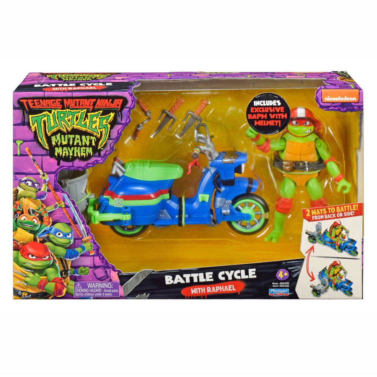 Scooter de ciclo de batalla de Turtles Mutante Mutante de Boti con Raphael