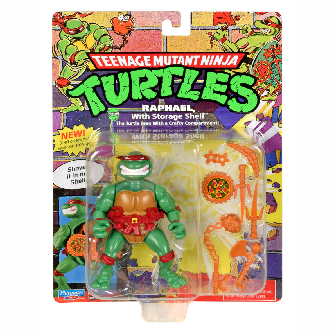 Boti Teenage Mutant Ninja Turtles playing figure with storage shield raphael