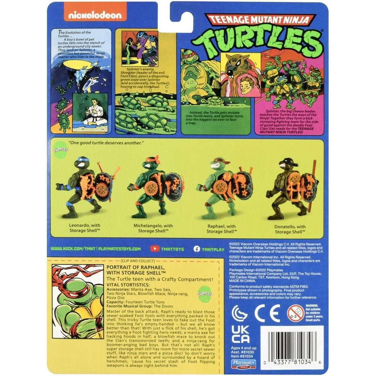 Boti Teenage Mutant Ninja Turtles Spelar Figur med Storage Shield Raphael