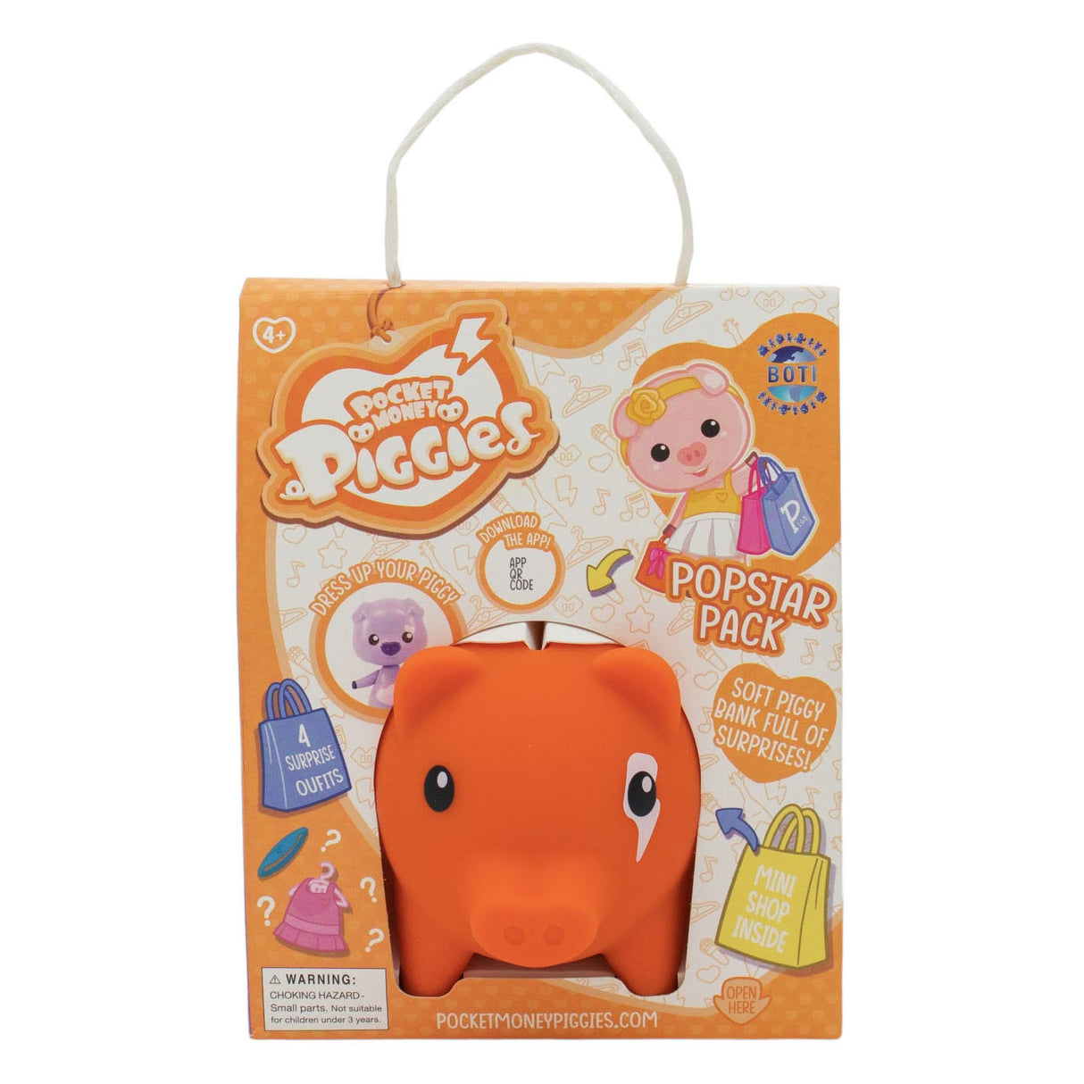 Boti pockey money piggies speelfiguur met spaarpot - popstar pack